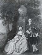 Francis Hayman Portrait of Mr and Mrs George Rogers oil